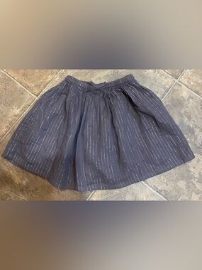 H&M  Skirt with Metallic Silver Pinstripes